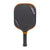 White background, product image of the JOOLA Collin Johns Scorpeus 16mm 3S pickleball paddle. Black handle, black paddle surface. Orange and black edge guard.