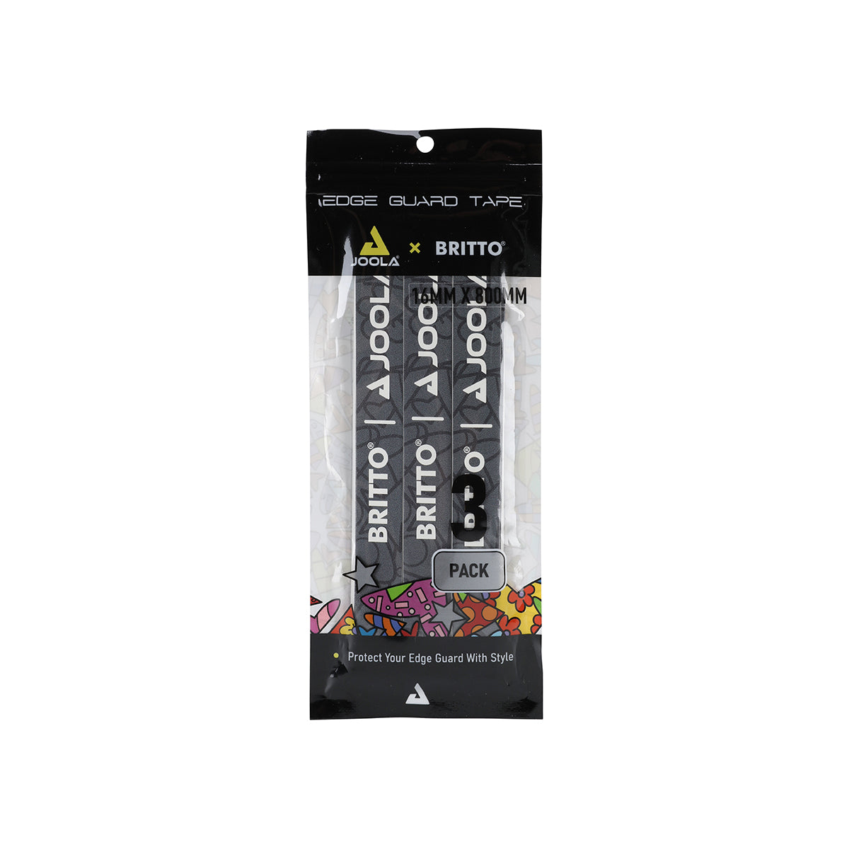 White Background Image, Product Image showing a Package of JOOLA X BRITTO Edge Guard Tape.