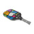 White Background Image: JOOLA x BRITTO paddle, grey handle, colorful paddle face in BRITTO art style.