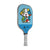 White Background Image: JOOLA x BRITTO paddle, grey handle, blue and light blue paddle face with an image of a dog.