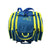 Straight-on view of the top of the JOOLA Tour Elite Pickleball Duffle in Navy & Yellow #Navy/Yellow