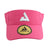 White Background Image: Straight on view of the Hot pink JOOLA Trinity visor. #Hot Pink