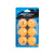 White Background Image: Six count of 40 mm 1-STAR JOOLA table tennis balls. #Orange