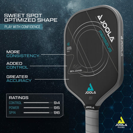 JOOLA Ben Johns Perseus Sweetspot Infographic