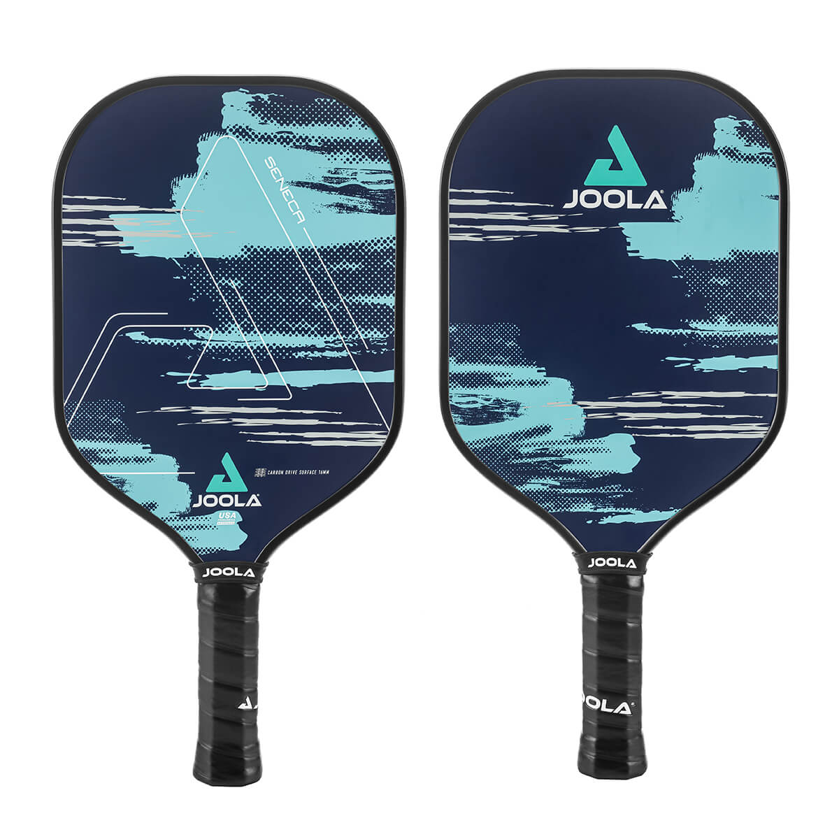 Product photo showing the front and back of the JOOLA Seneca CDS 16 Pickleball Paddle