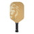 White background image of the JOOLA Magnus CAS 14mm Pickleball Paddle. Straight on view of the lion image on the paddle face. Gold and black.