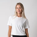 White-Women's Court Crop Tee