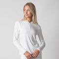 White-Women's Quarter Zip Pullover