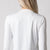 Image showing the back of a JOOLA Women's Quarter Zip Pullover, White.