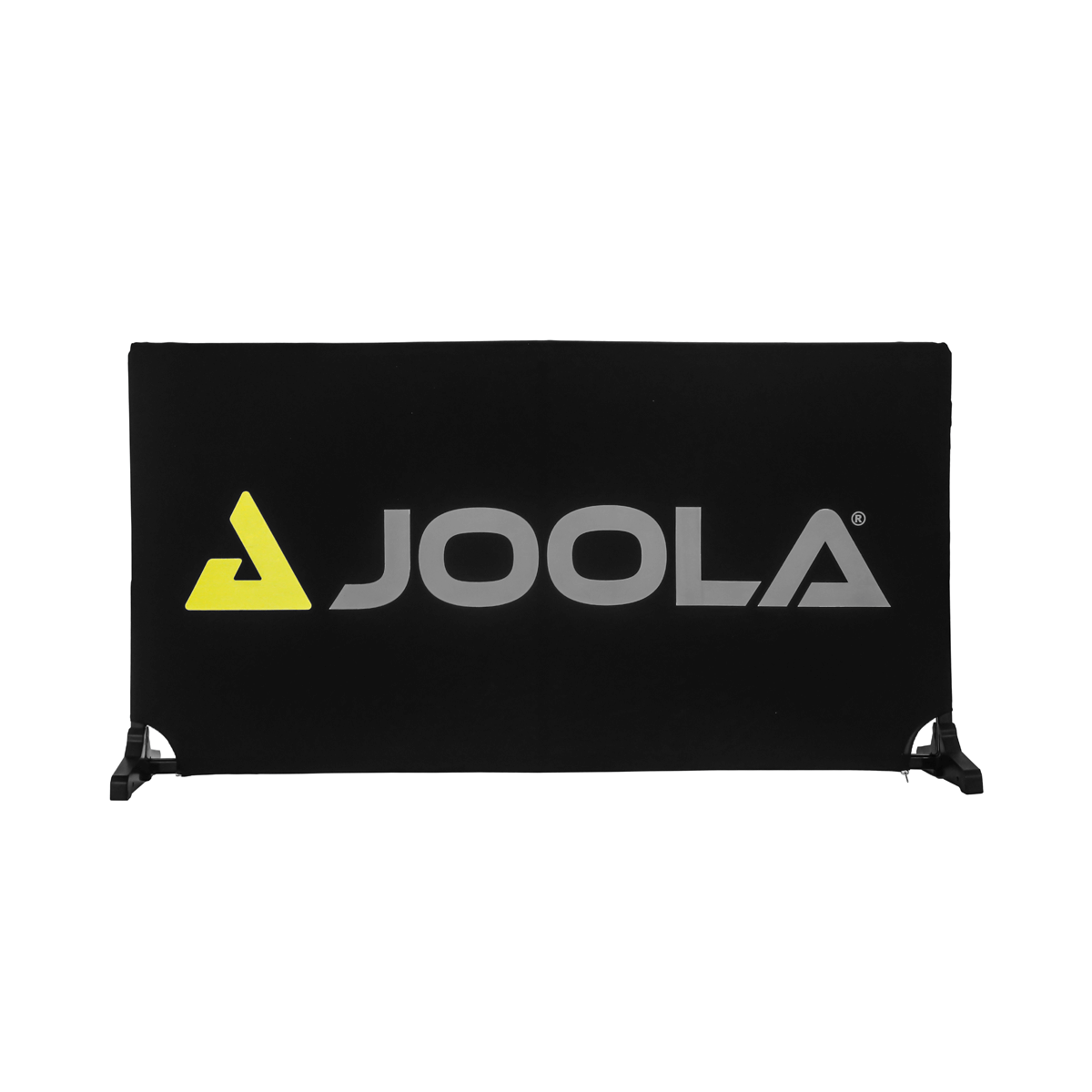 White Background Image: Wide shot view of the JOOLA Pro Barrier Flex, black.