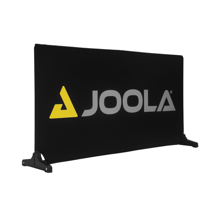 White Background Image: Angled view of the JOOLA Pro Barrier Flex, black.