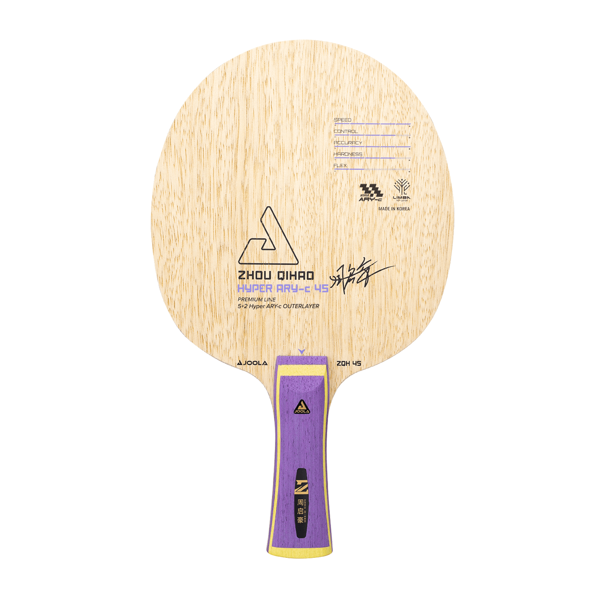 Product photo of the JOOLA Zhou Qihao Hyper ARY-c 45 Table Tennis Blade