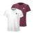 White Background Image: JOOLA Propel Short-Sleeved Henley in White, Burgundy