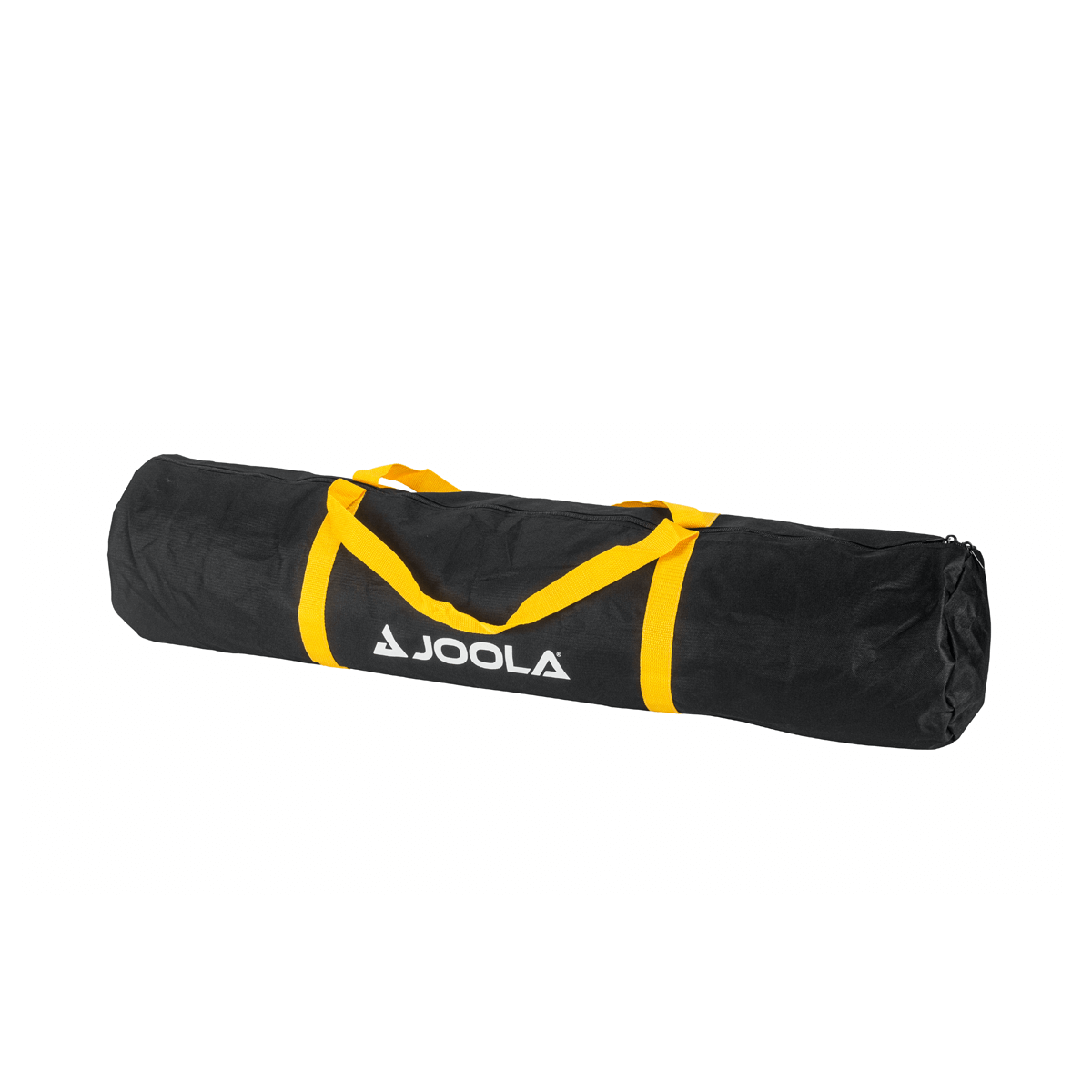 White Background Image: Black carrying case with yellow handles