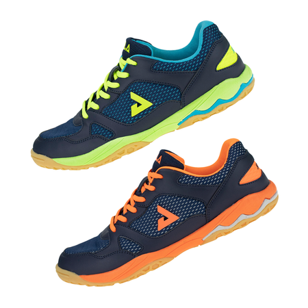 White Background Image: Product image two JOOLA NexTT Table Tennis Shoes, navy and lime and navy and orage. #navy/lime, #navy/orange