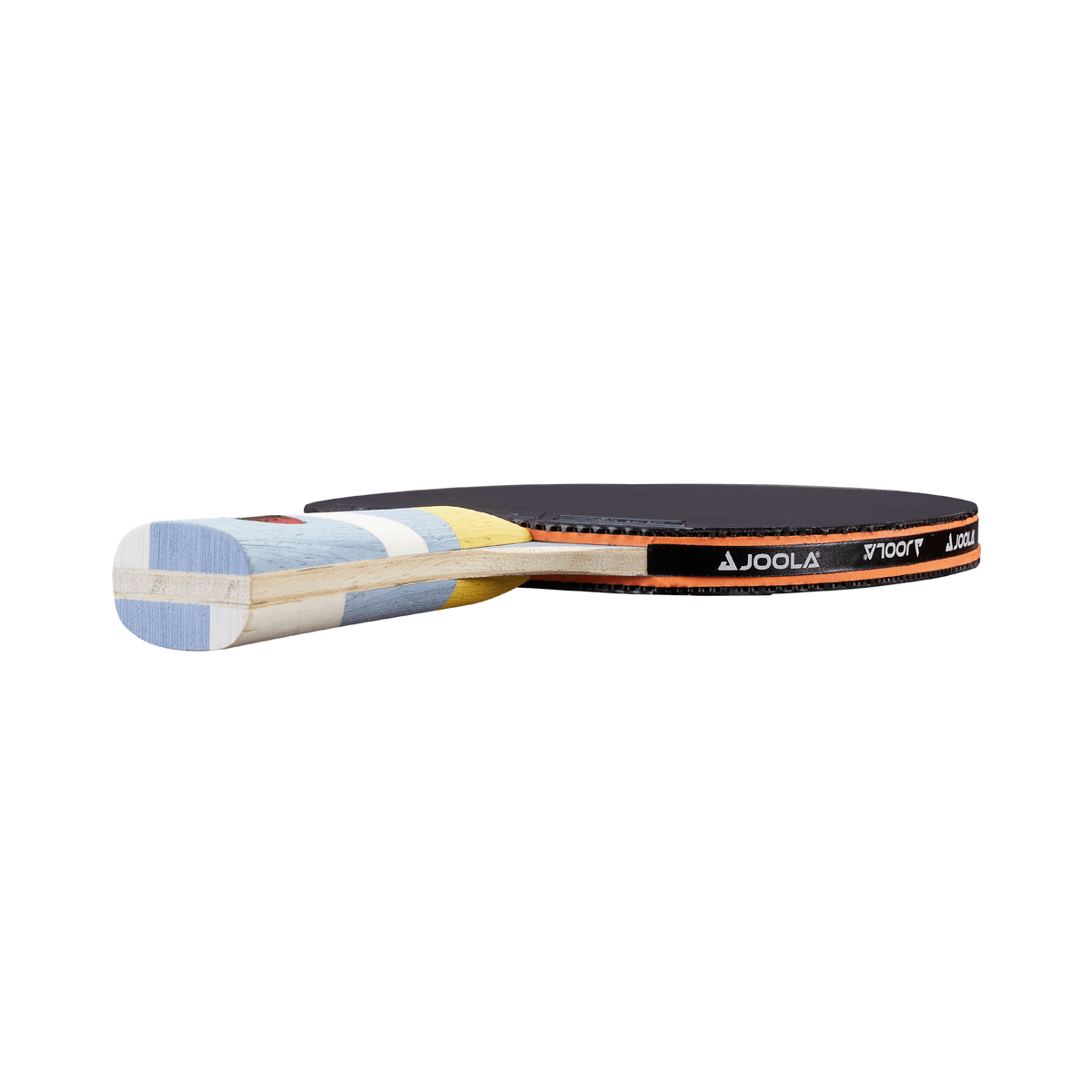 White Background Image: JOOLA Omega Strata Table Tennis Racket. #Light Blue