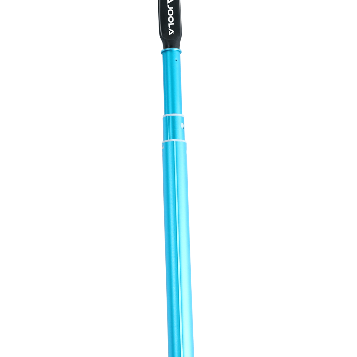 White Background Image: Metallic blue telescoping handle