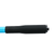 White Background Image: Metallic blue telescoping handle with black grip