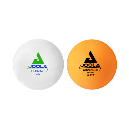 White Background Image: Product image of JOOLA Advanced Training ABS 3-Star Table Tennis Balls. #Orange/White